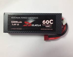 Xmania hardcase 7.4V 5200mAh 60C car lipo battery